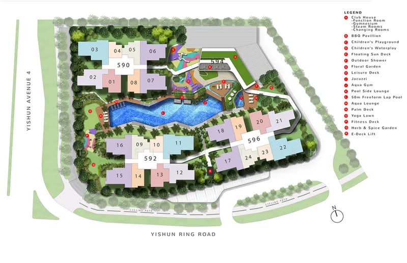The Wisteria, 590 Yishun Ring Road, 3 Bedrooms, 893 sqft, Condominium For Sale, by Taufik Batisah, 500212217 - Site Map - PropertyGuru.com.sg