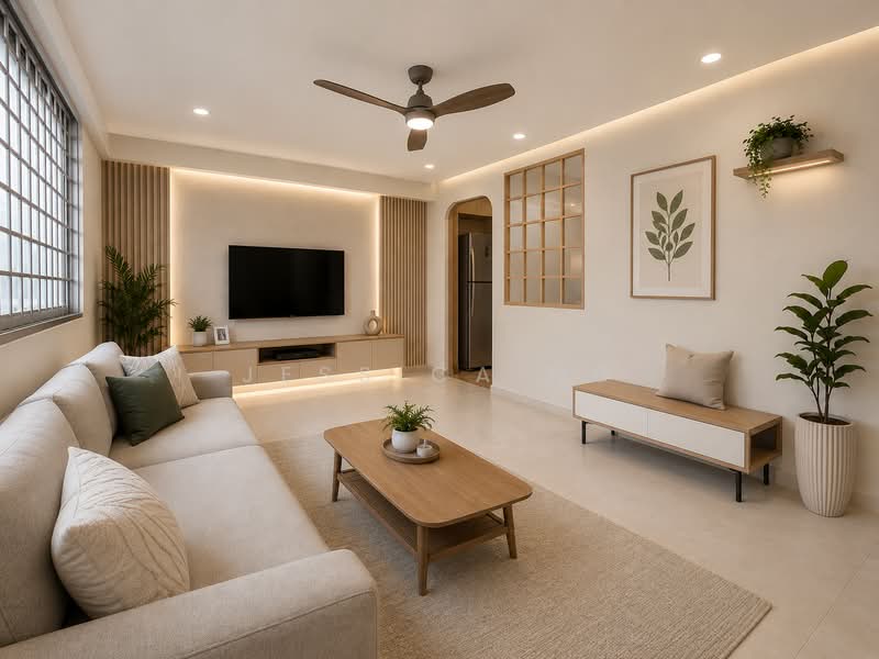332 Serangoon Avenue 3, 332 Serangoon Avenue 3, 3 Bedrooms, 904 sqft, HDB Flat For Sale, by Jessica Ng, 500212366 - Living Room - PropertyGuru.com.sg