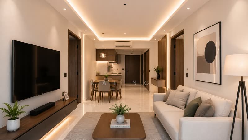 Sceneca Residence, Tanah Merah Kechil Link, Bedok / Upper East Coast, 2 Bedrooms, 753 sqft, Condominium For Sale, by Kai Ng, 500212686 - Living Room - PropertyGuru.com.sg