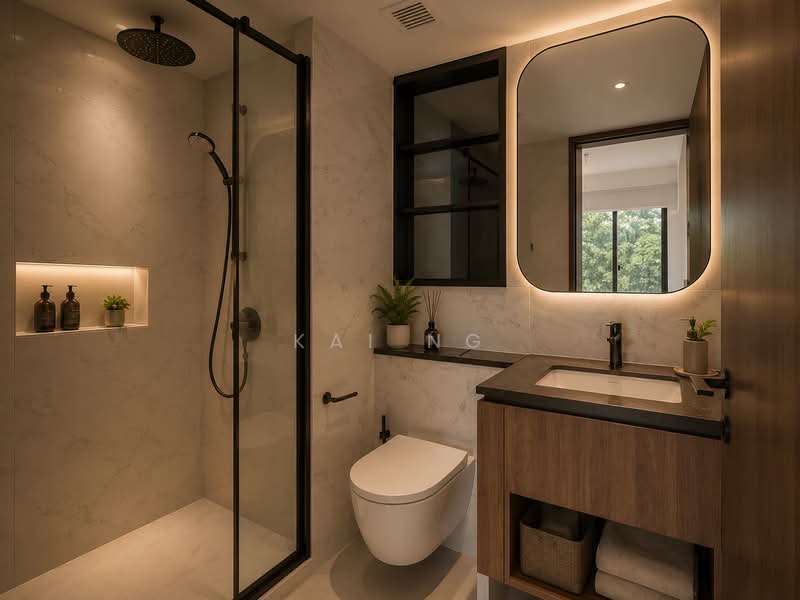 Sceneca Residence, Tanah Merah Kechil Link, Bedok / Upper East Coast, 2 Bedrooms, 753 sqft, Condominium For Sale, by Kai Ng, 500212686 - Bathroom - PropertyGuru.com.sg