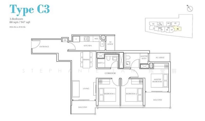 Jui Residences, 1177 Serangoon Road, 3 Bedrooms, 947 sqft, Condominium For Sale, by Stephanie Tan 陈爱丽, 500212754 - PropertyGuru.com.sg