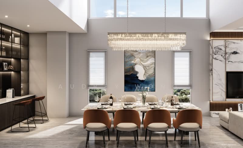 Brand New 3.5 Storey Terrace @ Upper East Coast Road, Upper East Coast Road, Palm Drive, East Coast / Marine Parade, 6 Bedrooms, 5,160 sqft, Terraced House For Sale, by Audrey Wong, 500213720 - Dining Room - PropertyGuru.com.sg