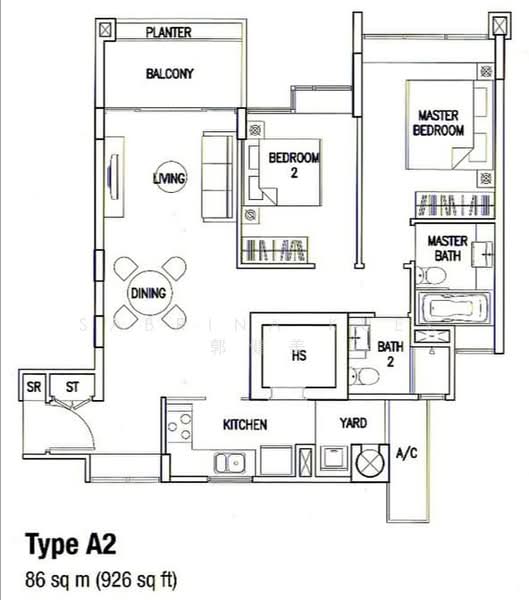 The Calrose, 511 Yio Chu Kang Road, 2 Bedrooms, 926 sqft, Condominium For Rent, by Sabrina Kuek 郭健美, 500214183 - PropertyGuru.com.sg
