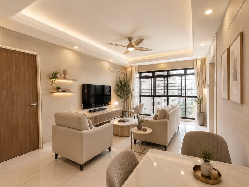 648A Jurong West Street 61, 648A Jurong West Street 61, 3 Bedrooms, 980 sqft, HDB Flat For Sale, by Steve Htet, 500214302 - (Renovated*) Living Room - PropertyGuru.com.sg
