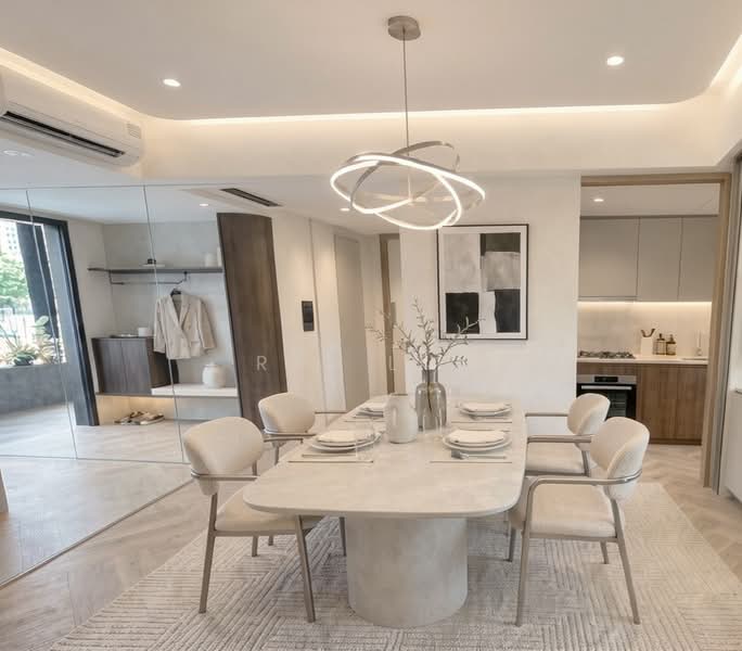 Unblocked View New Launch Walk to MRT Direct Developer Pricing, , 3 Bedrooms, 860 sqft, Condominium For Sale, by Ray Lim, 500214321 - Dining Room - PropertyGuru.com.sg