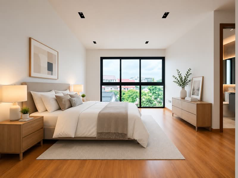 Brand New 3 Storey Intermediate Terrace with An Attic & Lift, , 5 Bedrooms, 4,834 sqft, Terraced House For Sale, by Geraldine Teh, 500214651 - Bedroom - PropertyGuru.com.sg