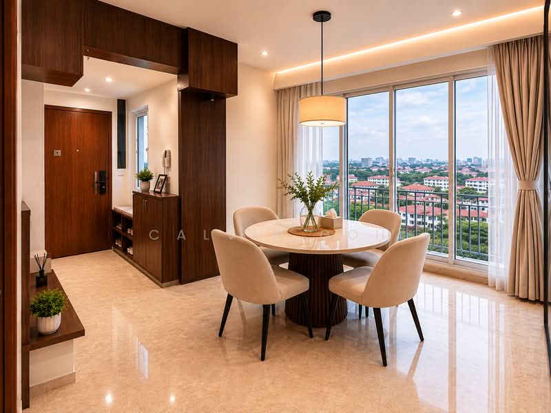 Pasadena, 2A Derbyshire Road, 3 Bedrooms, 1,496 sqft, Condominium For Sale, by Calvin Goh, 500214814 - Dining and Corridor door area - PropertyGuru.com.sg