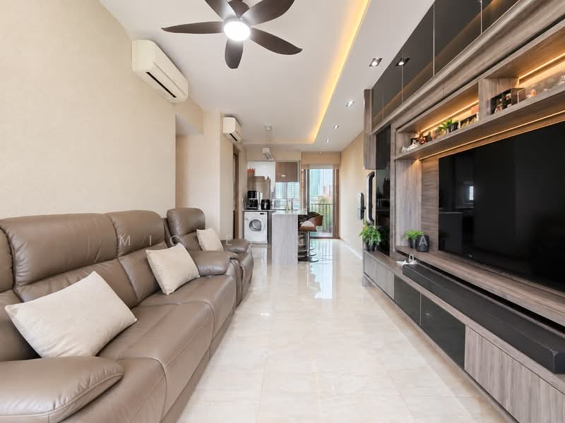 Kingsford Waterbay, 68 Upper Serangoon View, 3 Bedrooms, 1,023 sqft, Condominium For Sale, by Michelle Chia, 500214825 - Living Room - PropertyGuru.com.sg