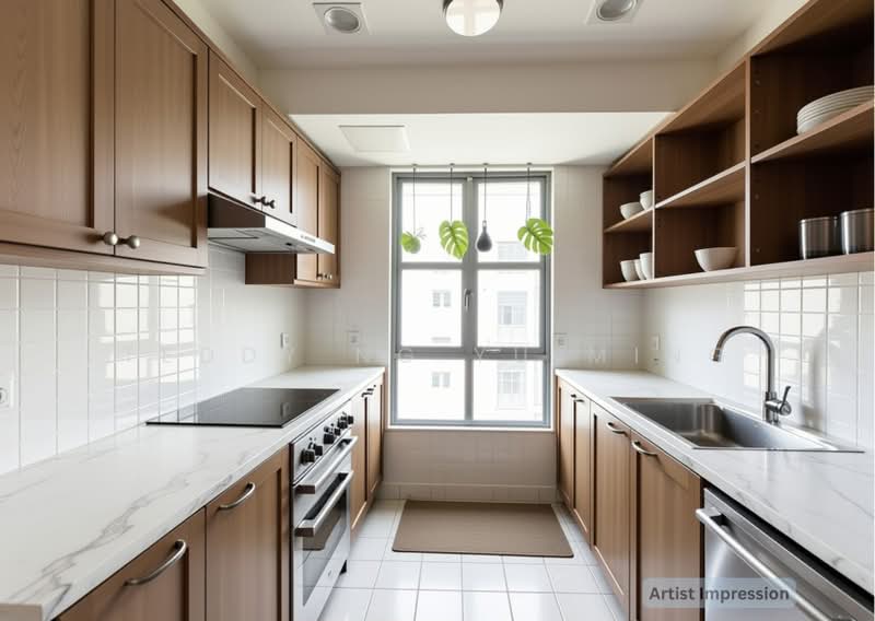 Aquarius By The Park, 15 Bedok Reservoir View, 3 Bedrooms, 1,323 sqft, Condominium For Sale, by Teddy Ng Yu Ming, 500214991 - Kitchen - PropertyGuru.com.sg