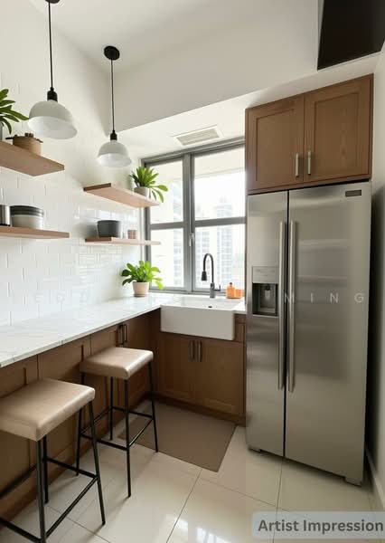 Aquarius By The Park, 15 Bedok Reservoir View, 3 Bedrooms, 1,323 sqft, Condominium For Sale, by Teddy Ng Yu Ming, 500214991 - Kitchen - PropertyGuru.com.sg