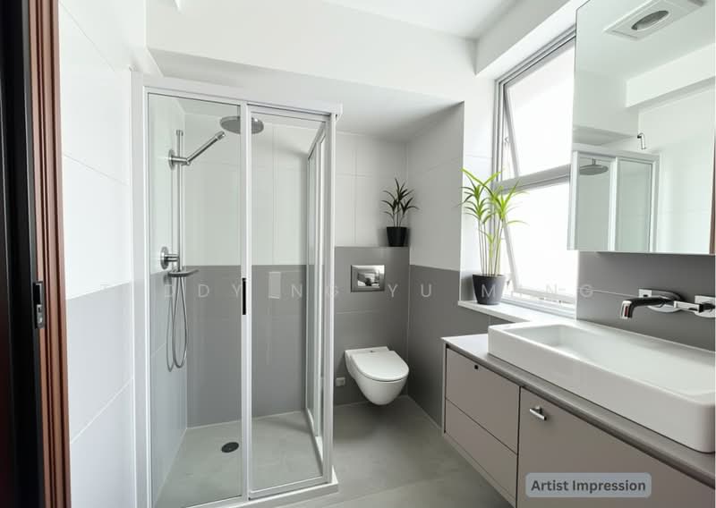 Aquarius By The Park, 15 Bedok Reservoir View, 3 Bedrooms, 1,323 sqft, Condominium For Sale, by Teddy Ng Yu Ming, 500214991 - Bathroom - PropertyGuru.com.sg