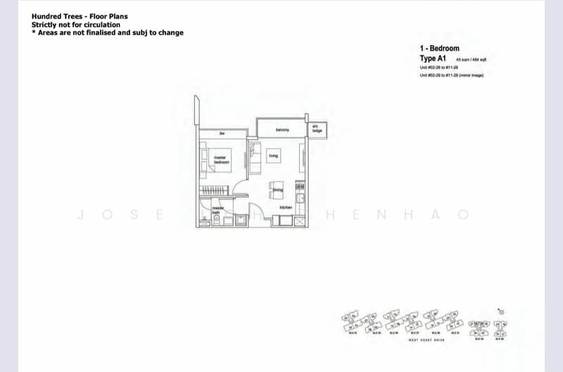 Hundred Trees, 93 West Coast Drive, 1 Bedroom, 484 sqft, Condominium For Sale, by Jose Loh Zhenhao, 500215009 - PropertyGuru.com.sg
