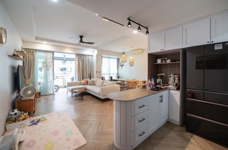 The Minton, 12B Hougang Street 11, 3 Bedrooms, 1,335 sqft, Condominium For Rent, by Stefanie Wong, 500215144 - Living Room - PropertyGuru.com.sg