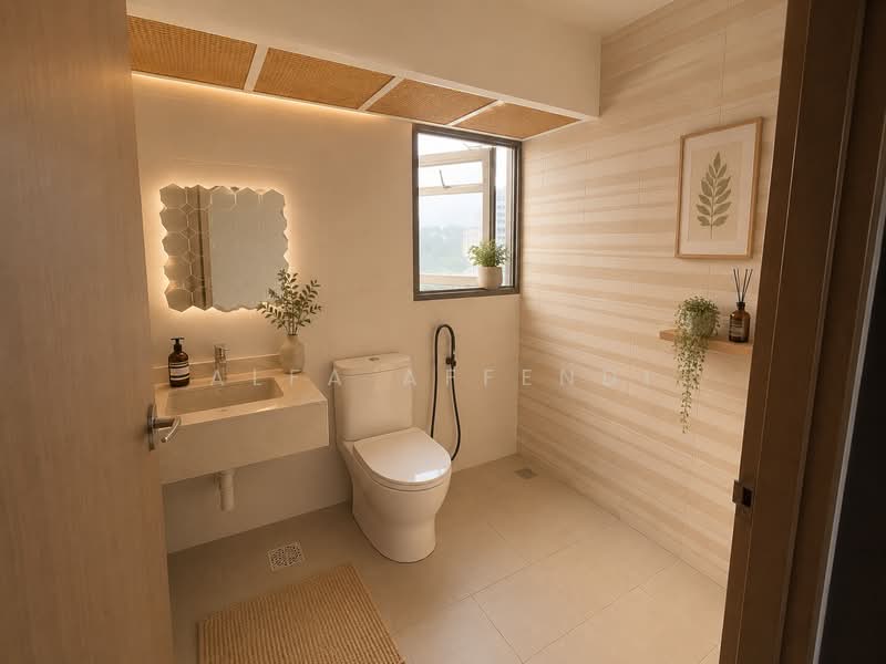 334C Anchorvale Crescent, 334C Anchorvale Crescent, 2 Bedrooms, 721 sqft, HDB Flat For Sale, by Alfa Affendi, 500215202 - Bathroom - AI Illustration - PropertyGuru.com.sg