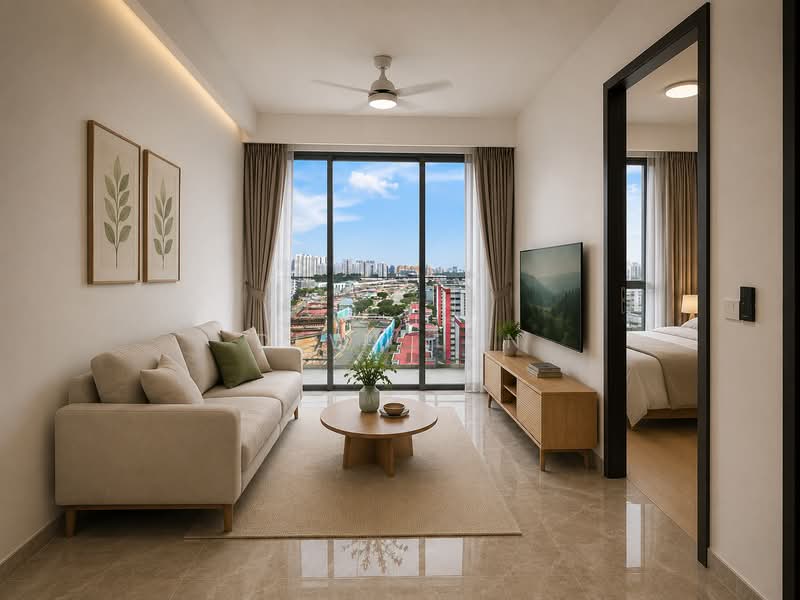JadeScape, 4 Shunfu Road, 1 Bedroom, 527 sqft, Condominium For Sale, by Dewi Tan, 500215374 - Living Room - PropertyGuru.com.sg