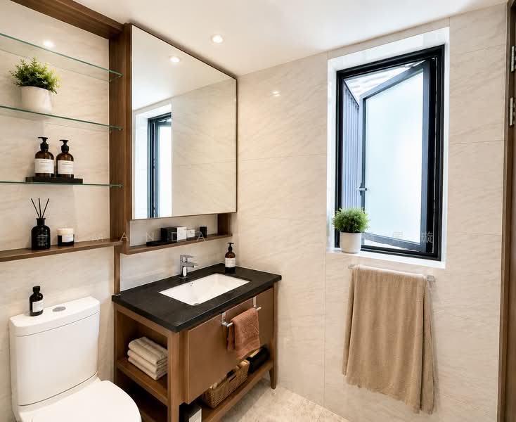 Cheap Modern 2-Bedroom + Study in Prime District D5! Well-Renovated, High Floor, Unblocked Views!, , 3 Bedrooms, 850 sqft, Condominium For Sale, by Amanda Fong 冯佩璇, 500215376 - Bathroom - PropertyGuru.com.sg