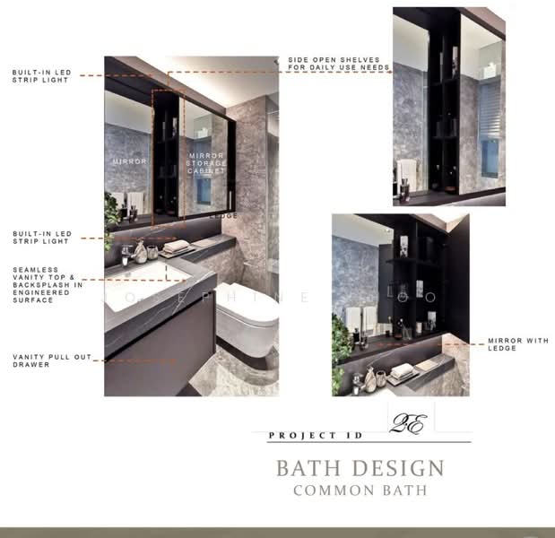 Hyll on Holland, 95 Holland Road, 3 Bedrooms, 1,055 sqft, Condominium For Sale, by Josephine Khoo, 500215428 - Common bath with ample storage as well - PropertyGuru.com.sg