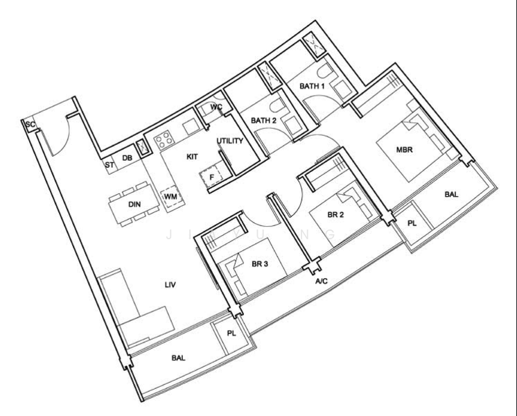 One Pearl Bank, 1 Pearl Bank, 3 Bedrooms, 1,152 sqft, Condominium For Sale, by Jiayu Ng, 500215517 - PropertyGuru.com.sg