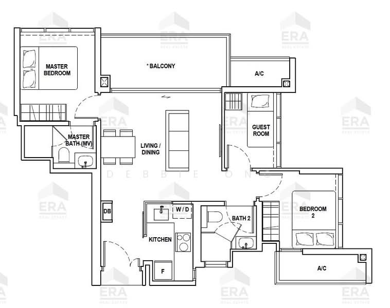 Fyve Derbyshire, 5 Derbyshire Road, 3 Bedrooms, 797 sqft, Condominium For Sale, by Debbie Ong, 500215598 - PropertyGuru.com.sg