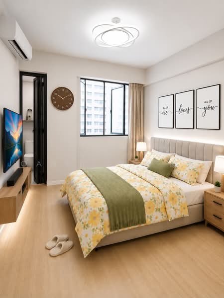 107 Yishun Ring Road, 107 Yishun Ring Road, 2 Bedrooms, 872 sqft, HDB Flat For Sale, by Joanne Chia 谢诗琳, 500215618 - AI Master Bedroom - PropertyGuru.com.sg
