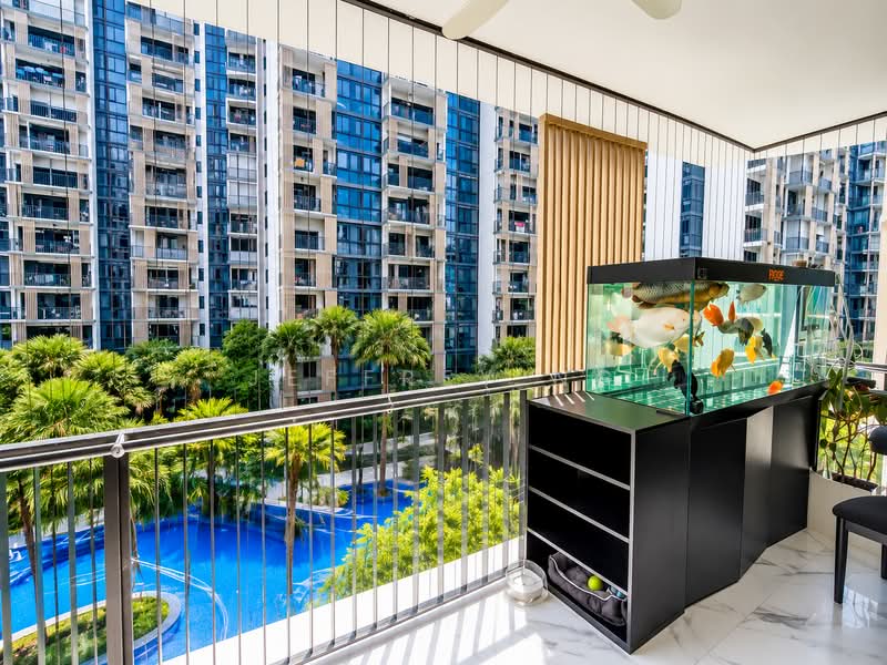 River Isles, 66 Edgedale Plains, 4 Bedrooms, 1,475 sqft, Condominium For Sale, by Jeffrey Ng, 500215920 - Balcony - PropertyGuru.com.sg