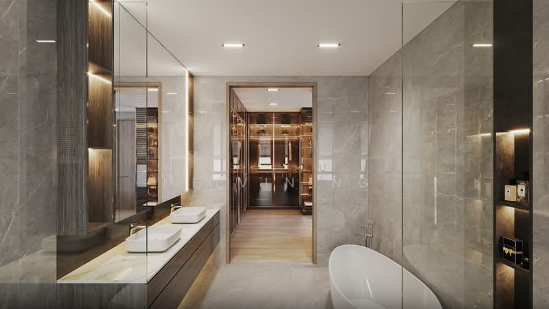 ⭐The DA VINCI Experience✅Luxurious, Bespoke BRAND NEW Home, NO West Sun | Pool & Lift | 5 Rooms ensuite | 3 Cars, East Coast / Marine Parade, 6 Bedrooms, 5,900 sqft, Semi-Detached House For Sale, by Melvin Ng, 500216001 - Bathroom - PropertyGuru.com.sg