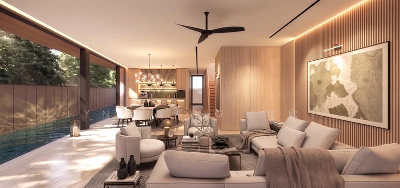 Brand New 3 Lvls Semi-D w Pool in Gentle Road/ Glistead Road/ Novena, Gentle Road/ Glistead Road/ Chancery Lane/ Novena, 5 Bedrooms, 3,423 sqft, Semi-Detached House For Sale, by Lyn Huang (可欣), 500216141 - Living Room - PropertyGuru.com.sg