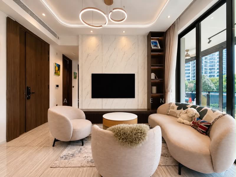 Leedon Green, 32 Leedon Heights, 4 Bedrooms, 1,496 sqft, Condominium For Sale, by Rachel Cheng, 500216256 - Living Room - PropertyGuru.com.sg