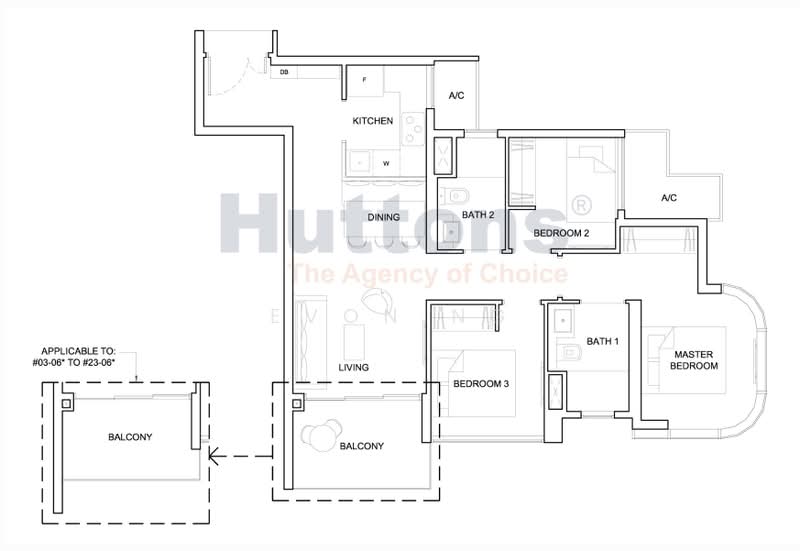 High Park Residences, 29 Fernvale Road, 3 Bedrooms, 872 sqft, Condominium For Rent, by Evon Ng, 500216602 - PropertyGuru.com.sg