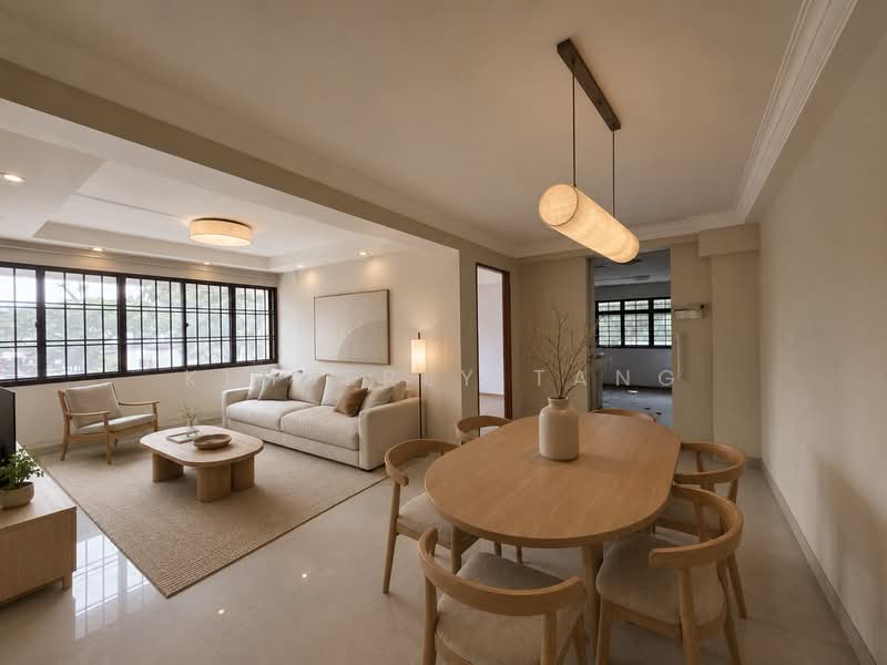 36 Teban Gardens Road, 36 Teban Gardens Road, 2 Bedrooms, 796 sqft, HDB Flat For Sale, by Kimberly Tang, 500216902 - Living Room cum Dining - AI Rendering - PropertyGuru.com.sg