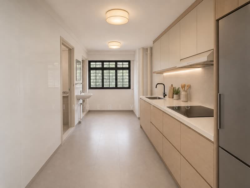 36 Teban Gardens Road, 36 Teban Gardens Road, 2 Bedrooms, 796 sqft, HDB Flat For Sale, by Kimberly Tang, 500216902 - Kitchen - AI Rendering - PropertyGuru.com.sg