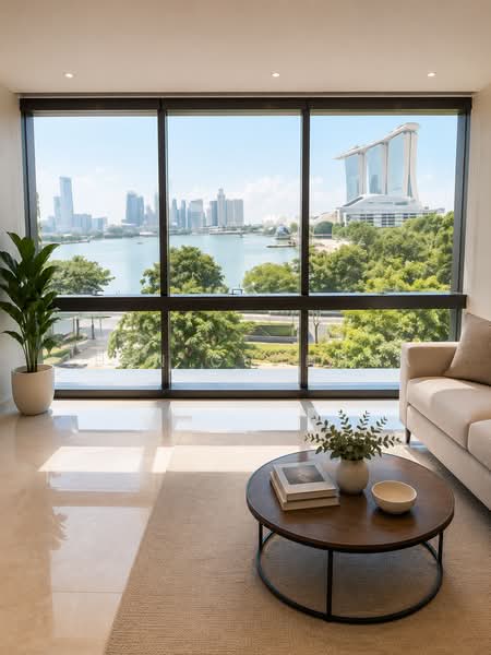 Marina Bay Residences, 18 Marina Boulevard, 2 Bedrooms, 980 sqft, Condominium For Rent, by Lean Guanhua, 500217012 - Living Room - PropertyGuru.com.sg