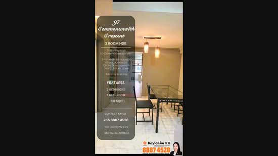 97 Commonwealth Crescent, 97 Commonwealth Crescent, 2 Bedrooms, 731 sqft, HDB Flat For Sale, by Kayla Lim 芮名, 500217027 - PropertyGuru.com.sg