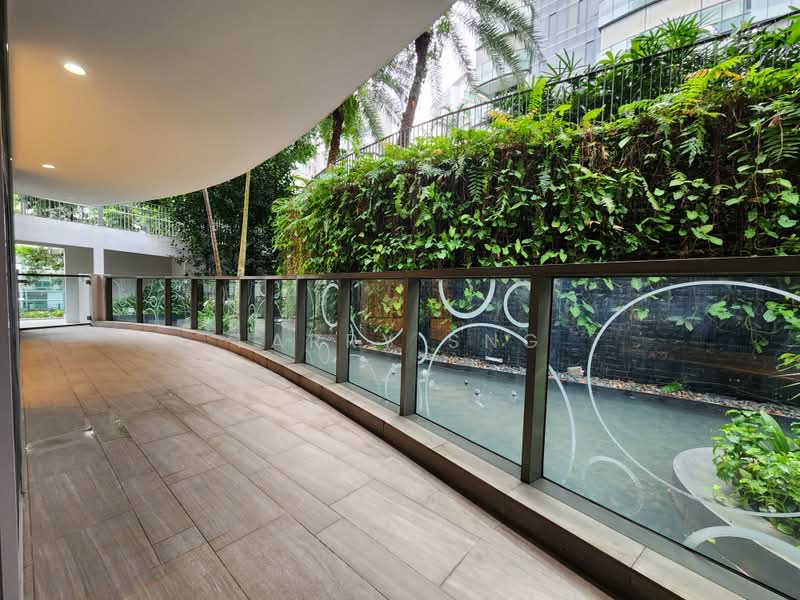 Hallmark Residences, 17 Ewe Boon Road, 4 Bedrooms, 2,013 sqft, Condominium For Rent, by Larry Sng, 500217133 - Patio With Greenery View and Water Feat - PropertyGuru.com.sg