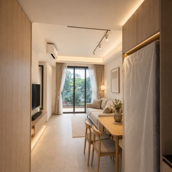 Orchard Sophia, 128 Sophia Road, 2 Bedrooms, 657 sqft, Condominium For Rent, by Andy Lim, 500217140 - Living Room - PropertyGuru.com.sg