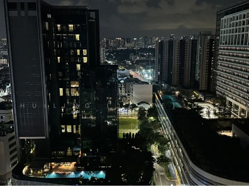 Uptown @ Farrer, 2  Perumal Road Singapore, 2 Bedrooms, 538 sqft, Condominium For Rent, by Huiling (Jazle) Mok, 500217158 - Pool view of nearby hotels - PropertyGuru.com.sg