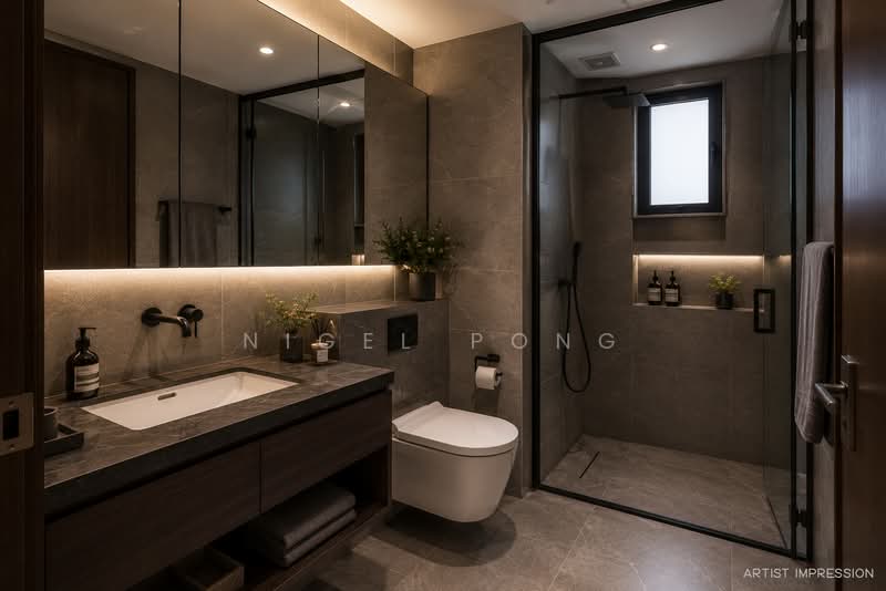 Chuan Park, 240 Lorong Chuan, 3 Bedrooms, 1,485 sqft, Condominium For Sale, by Nigel Pong, 500217342 - Bathroom - PropertyGuru.com.sg