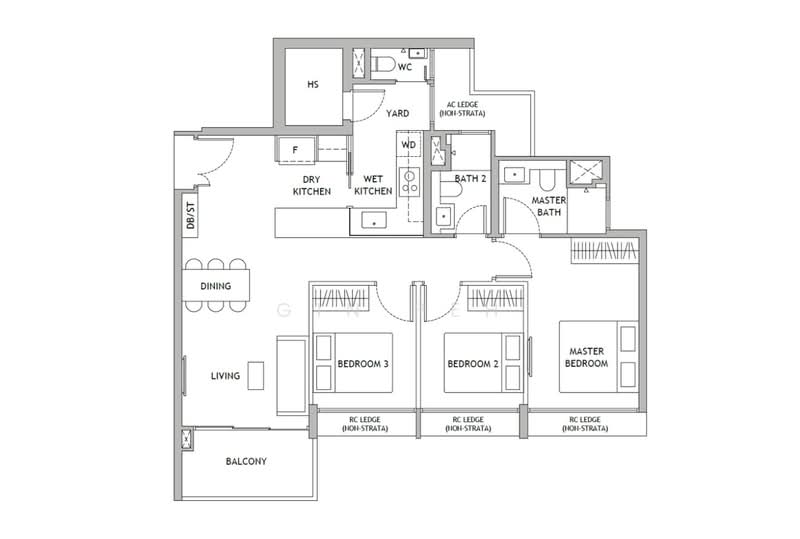 Dunearn House, 764 Dunearn Road, 3 Bedrooms, 1,001 sqft, Condominium For Sale, by Gin Peh, 500217388 - PropertyGuru.com.sg