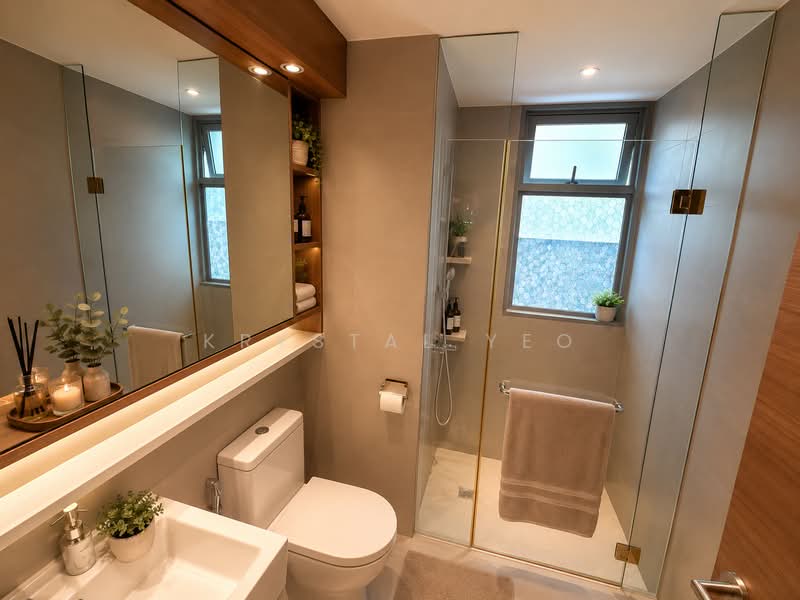 Arc at Tampines, Tampines Avenue 8, 3 Bedrooms, 1,421 sqft, Executive Condominium For Sale, by Krystal Yeo, 500217572 - Bathroom - PropertyGuru.com.sg