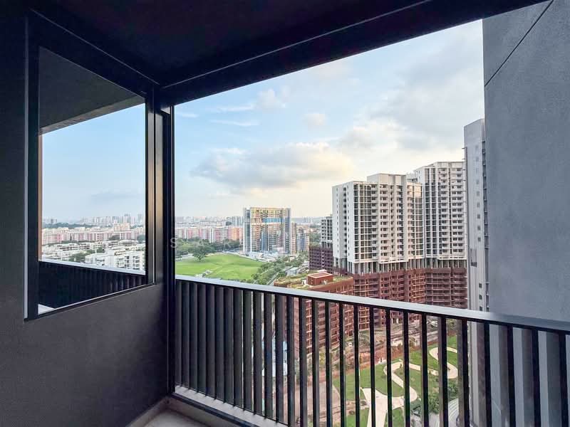 Lentor Modern, Lentor Central, 1 Bedroom, 527 sqft, Condominium For Sale, by Sarah Lim, 500217781 - Balcony View with Zip Track - PropertyGuru.com.sg