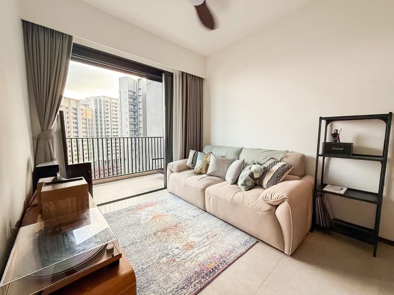 Lentor Modern, Lentor Central, 1 Bedroom, 527 sqft, Condominium For Sale, by Sarah Lim, 500217781 - Living & Balcony Area - PropertyGuru.com.sg