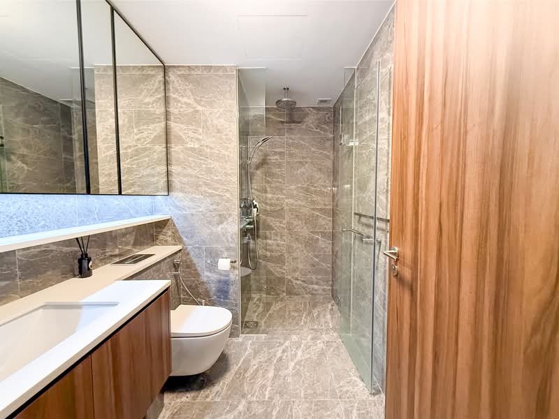 Lentor Modern, Lentor Central, 1 Bedroom, 527 sqft, Condominium For Sale, by Sarah Lim, 500217781 - Bathroom - PropertyGuru.com.sg