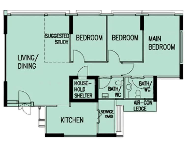 258C Punggol Field, 258C Punggol Field, Hougang / Punggol / Sengkang, 3 Bedrooms, 1,216 sqft, HDB Flat For Sale, by Ken Bong 黄慧锋, 500217830 - PropertyGuru.com.sg