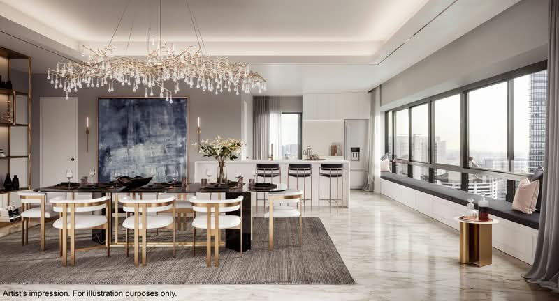 Skyline @ Orchard Boulevard, 23 Angullia Park, 4 Bedrooms, 9,494 sqft, Condominium For Sale, by Chloe Tan, 500218216 - Dining Room - PropertyGuru.com.sg