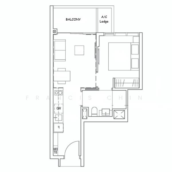 Riverfront Residences, 47 Hougang Avenue 7, 1 Bedroom, 463 sqft, Condominium For Sale, by Francis Chin, 500218310 - PropertyGuru.com.sg