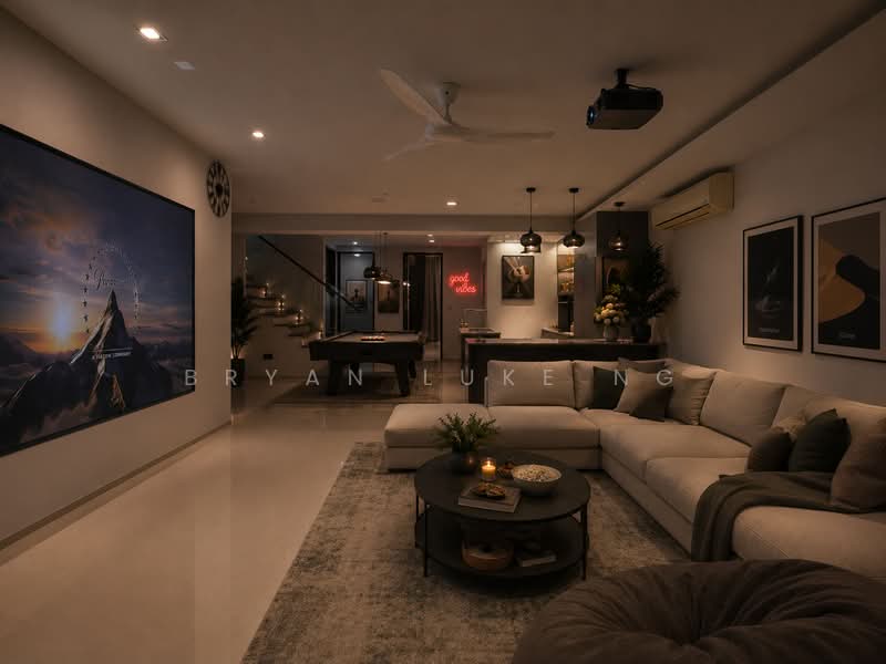 CHEAP AND RARE DETACHED HOME IN D28, SELETAR HILLS ESTATE, 7 Bedrooms, 4,422 sqft, Detached House For Sale, by Bryan Luke Ng, 500218373 - Basement Entertainment Room - PropertyGuru.com.sg