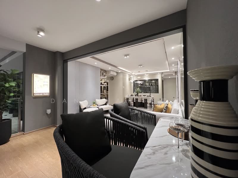 Chuan Park, 240 Lorong Chuan, 3 Bedrooms, 1,206 sqft, Condominium For Sale, by Dane Kau 高国豪, 500218588 - Living Room - PropertyGuru.com.sg