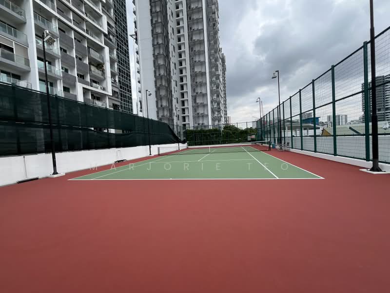 City View' High floor 3bed2bath with 5m’s Living & Balcony ceiling height @ Eight Riversuites, , 3 Bedrooms, 1,195 sqft, Condominium For Sale, by Marjorie Teo, 500218667 - tennis court - PropertyGuru.com.sg