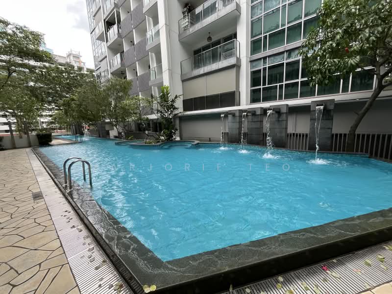 RARE City View' High floor 3bed2bath with 5.5m’s Living & Balcony ceiling height @ Eight Riversuites, , 3 Bedrooms, 1,195 sqft, Condominium For Sale, by Marjorie Teo, 500218667 - 2nd pool - PropertyGuru.com.sg