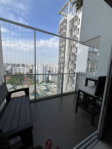 RARE City View' High floor 3bed2bath with 5.5m’s Living & Balcony ceiling height @ Eight Riversuites, , 3 Bedrooms, 1,195 sqft, Condominium For Sale, by Marjorie Teo, 500218667 - Balcony - PropertyGuru.com.sg